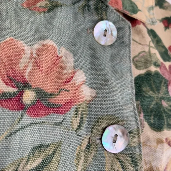 b l o o m :: Vintage Floral Cottagecore Slouchy Canvas Jacket - Picture 7 of 14